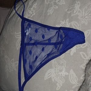New blue thong panties size M